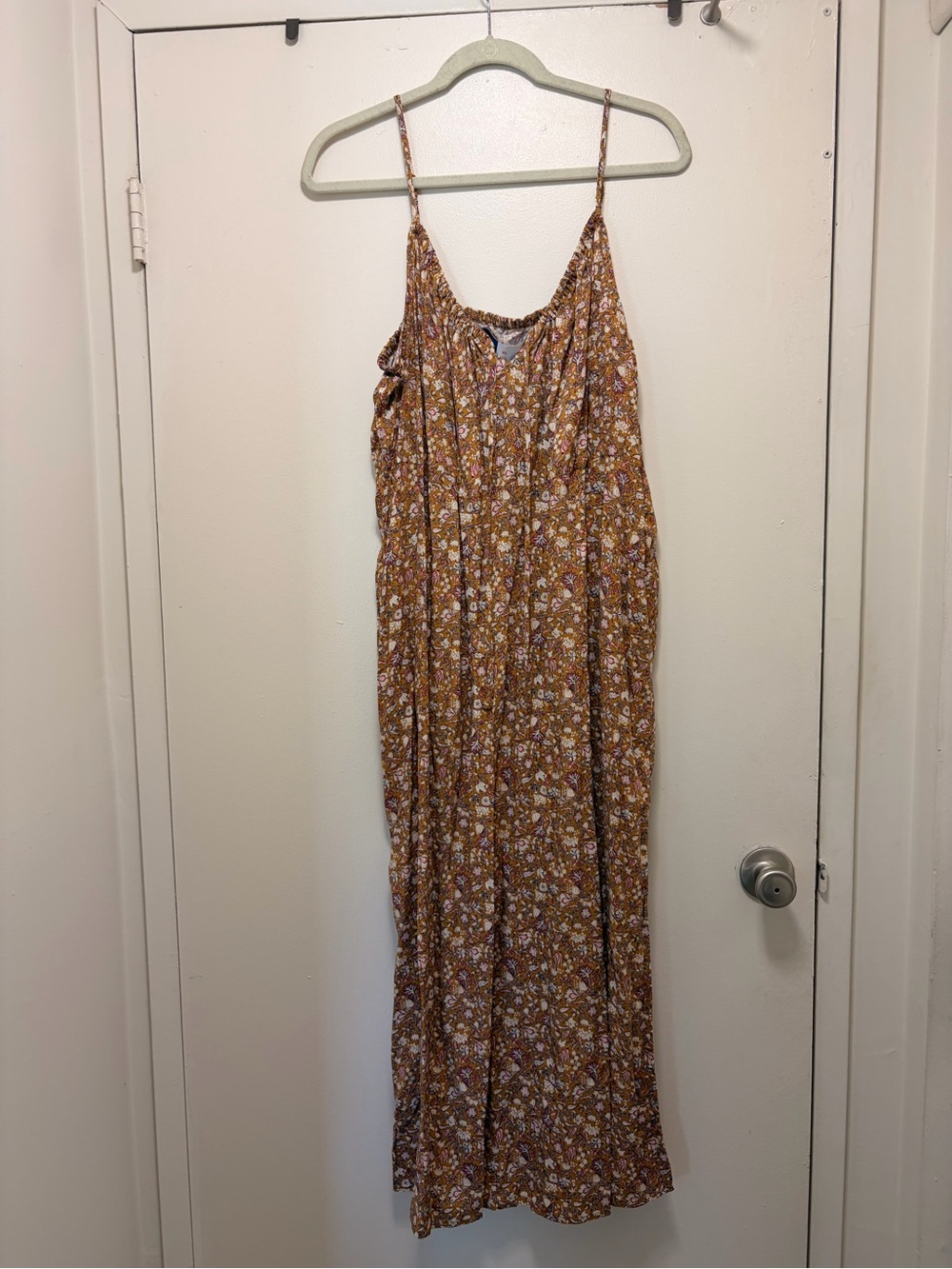 Floral Spaghetti-Strap Midi Dress